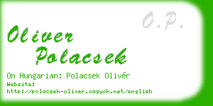 oliver polacsek business card