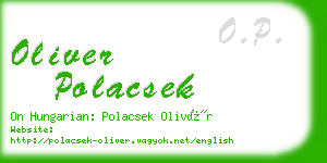 oliver polacsek business card